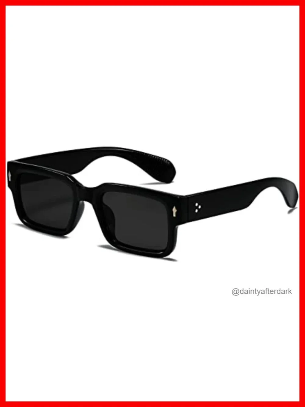 Square Frame Sunglasses Chunky Rectangle UV400 Protection